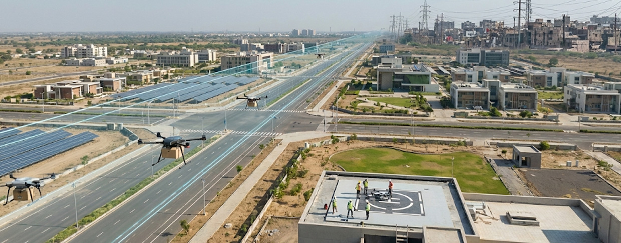 drones in Dholera